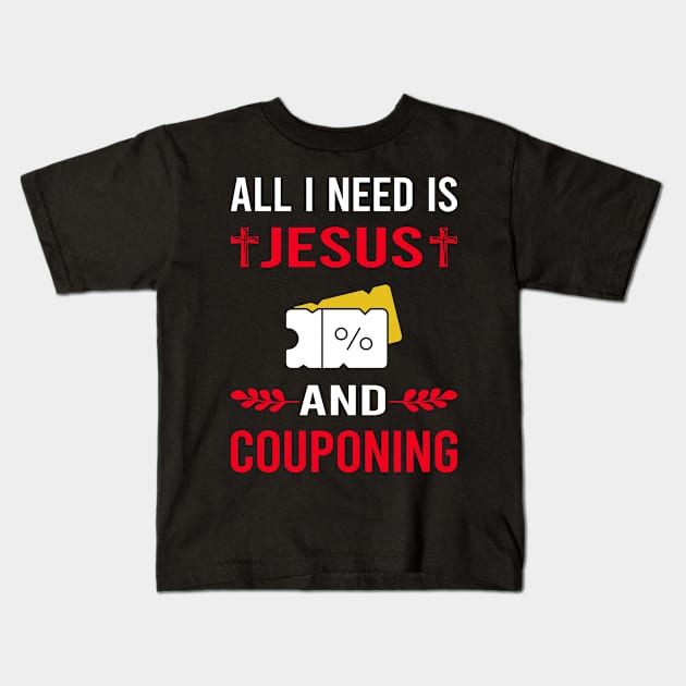 I Need Jesus And Couponing Coupon Coupons Couponer Kids T-Shirt by Good Day